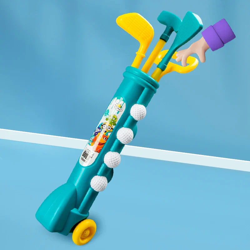 KTX-626131 Kids Plastic Golf Set with Mini Clubs and Balls for Indoor and Outdoor Play