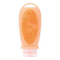 HKM-079315 Portable 100ML Reusable Silicone Travel Shampoo and Lotion Bottle with Cleaning Brushes