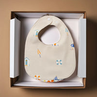HKM-064723 New Arrival Cute U-Shape Kids Bib Waterproof Kids Eating Saliva Towel Feeding Bibs Button Closure