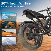 USA Warehouse Fast Delivery Most Popular High Speed Electric Bike for Adults 17.5AH 20 Inch Fat Tire E Bike 7 Speed Gears