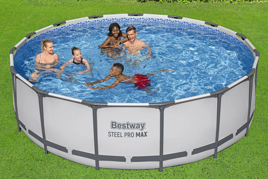 HKM-012179 Steel Frame Above Ground Swimming Pool 4.57m x 1.22m Family Outdoor Set