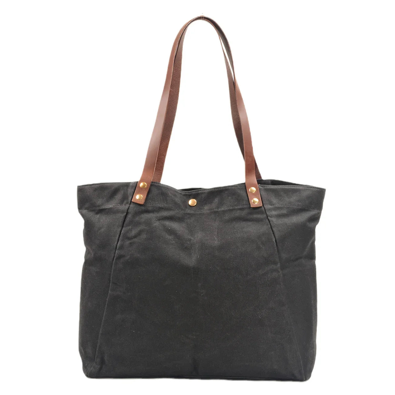 KTX-676627 Casual Unisex Shoulder Bag in Durable Waxed Canvas and Leather - Available in Multiple Colours