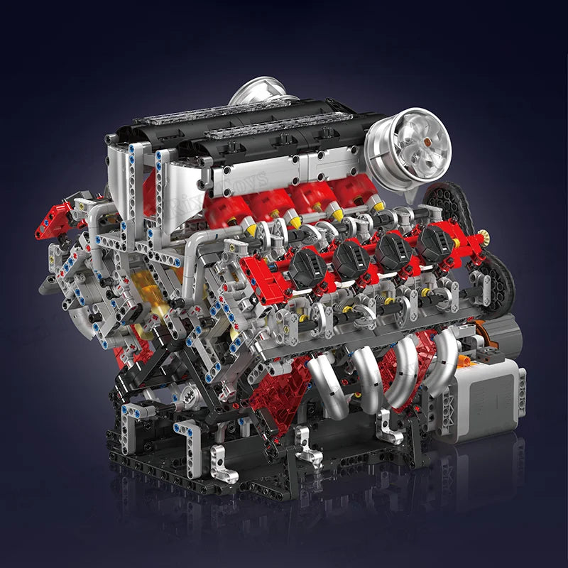 KTX-193235 V8 Engine Creative Building Set with 2718 Pieces for Kids - Remote Control Model