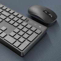 HKM-559571 Wireless Multimedia Keyboard and Mouse Combo with 104 Keys for PC and Laptop