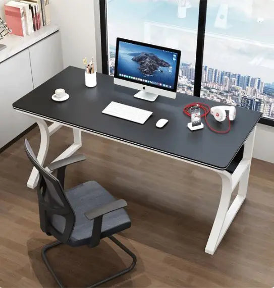 KTX-022227 Modern Computer Desk for Office and Home Use, Available in Warm White and Black Walnut, Multiple Sizes