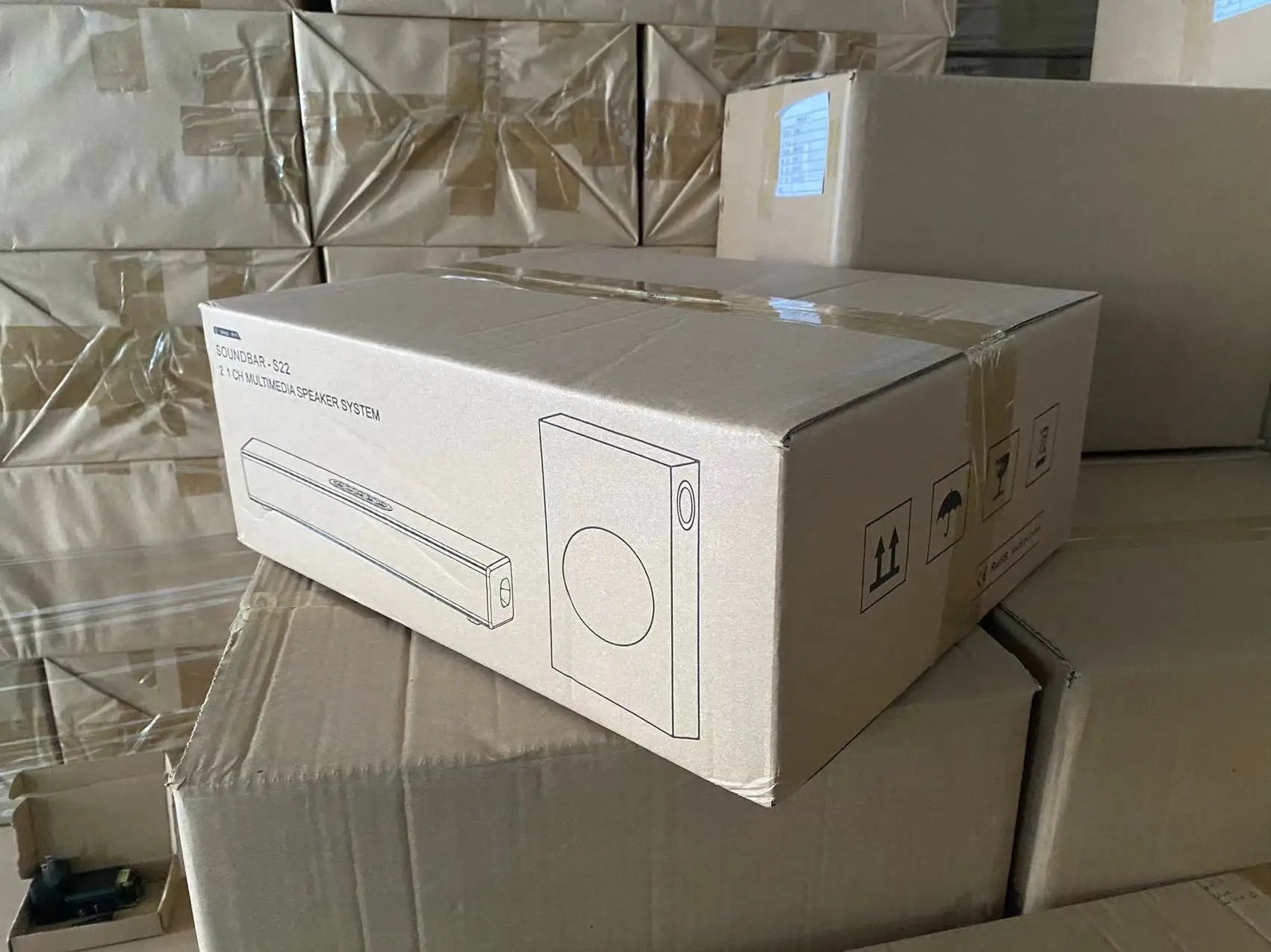 KTX-090195 2.1 80W Ultra-Thin Wall-Mountable Soundbar Speaker for TV, Home, Office, and Parties