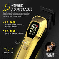 HKM-521107 Professional Hair Clipper Set with 5 Speed Settings and Long-Lasting Battery