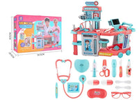 HKM-967699 3 in 1 Kids Medical Pretend Playset with Stethoscope and Surgical Light