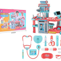 HKM-967699 3 in 1 Kids Medical Pretend Playset with Stethoscope and Surgical Light