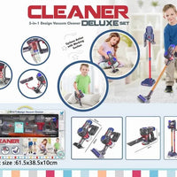 HKM-915667 3-in-1 Mini Plastic Vacuum Cleaner Toy Set for Kids - Pretend Play Household Appliance