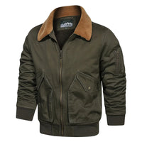HKM-652243 Men's Winter Lapel Jacket Velvet Thickened Sports Pilot Jacket Added Cashmere Thickened Velvet Men's Coats