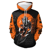 HKM-915539 OEM Custom logo Clothing Sweatshirt Long Sleeves Knitted Pullover Sweater Clothes Hooded 3D Digital Printed Anime Hoodie