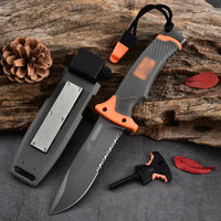 VTX-1305939 Camping Knife High Hardness Portable Small Straight Tactical Outdoor Knife DIY Grade Sharp Blade for Camping Use