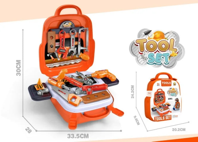 KTX-590291 Kids Tool Set - 22PCS Mini Tool Toy for Pretend Play, Ages 2-9, Plastic, Educational Fun