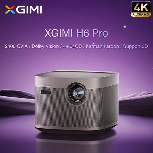KTX-433043 XGIMI H6 4K Laser Projector with 2400 Lumens, Android System, 4GB RAM, 64GB Storage, Auto Keystone & Focus