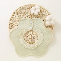 HKM-752851 Baby Saliva Towel Colored Cotton Warm Lace Saliva Bib 360 Degree Baby Bib Petals