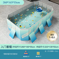 HKM-848339 Large Rectangular Above Ground Swimming Pool for Outdoor Use