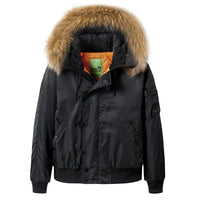 HKM-619475 Men's Flying Cotton Jacket Plus Size Sporty Workwear With Hood Collar Thick Baseball Zipper Winter Clothing Men's Coats