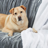 HKM-076051 Waterproof Oversize Sherpa Blanket for Pets - Machine Washable Cozy Furniture Protector