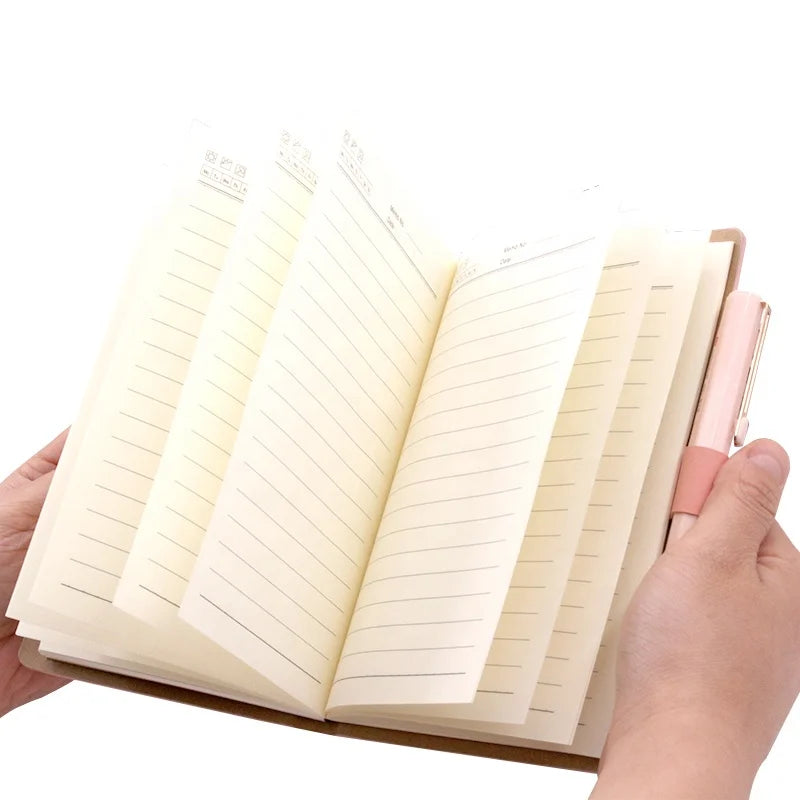 KTX-685907 Custom PU A4 Notebook with Sticky Notes and Pen Set