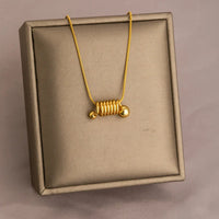 HKM-051219 Stainless Steel Jewelry Wholesale Women's Titanium Steel Necklaces Heart-shaped Sunflower Jewel Animal Pendant Necklaces