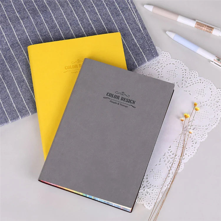 KTX-523219 A5 Lined Hardcover Leather Notebook for Back to School Use