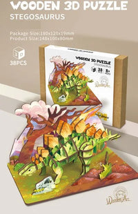 HKM-855891 Wooden 3D Insect Puzzle Set - Butterfly and Bee Models for Kids Educational Fun