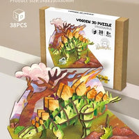 HKM-855891 Wooden 3D Insect Puzzle Set - Butterfly and Bee Models for Kids Educational Fun