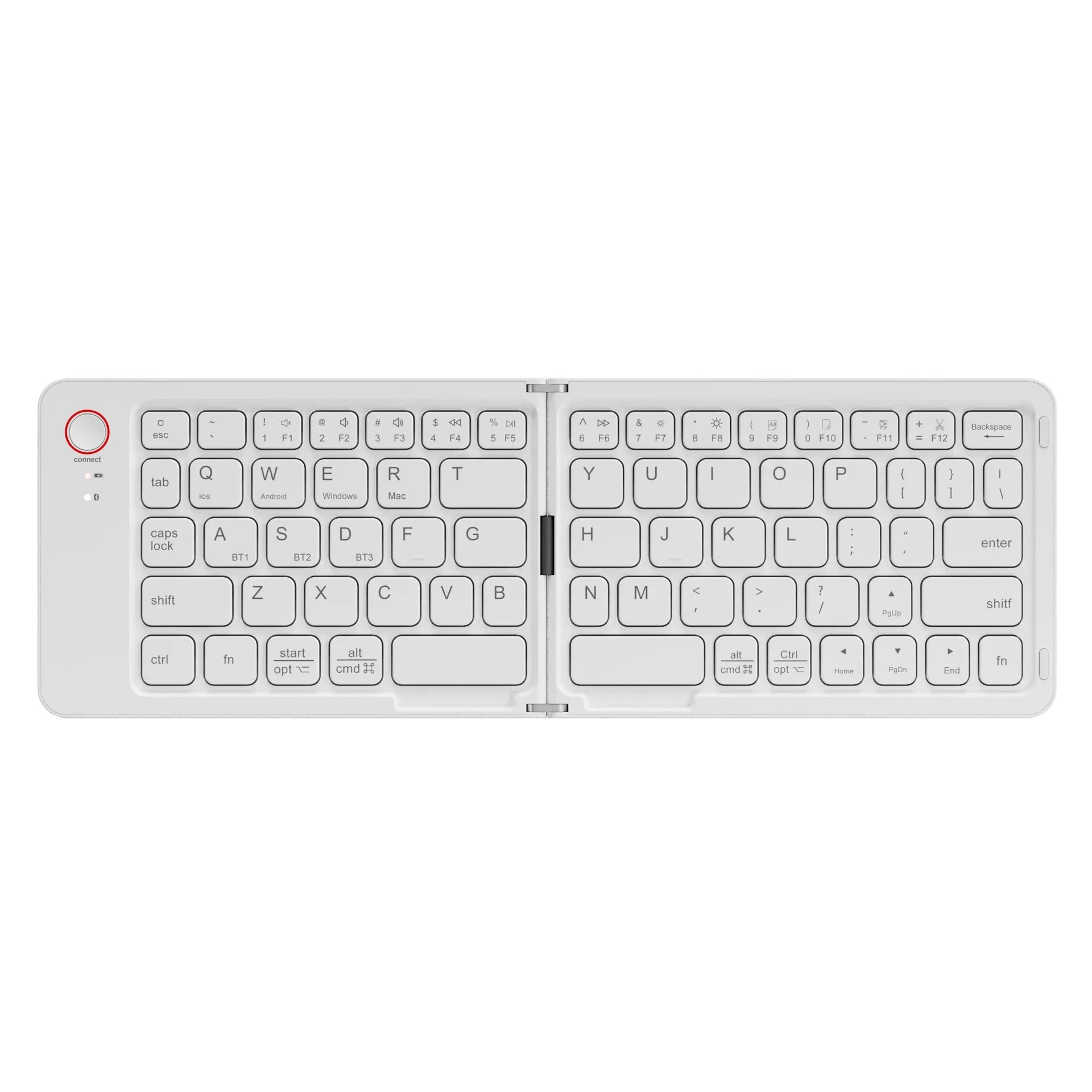 HKM-494035 Wireless Bluetooth Foldable Mini Keyboard - 67 Keys with USB Type-C Interface, Scissor Key Design, Portable and Compact