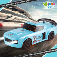 HKM-920275 1:24 High-Speed RC Drifting Stunt Racing Car with USB Charging and 50M Control Range for Indoor/Outdoor Fun