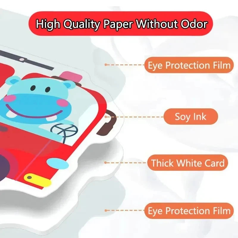 KTX-671251 Montessori Educational Animal Farm Busy Book with Paper Sensory Stickers for Preschool Learning