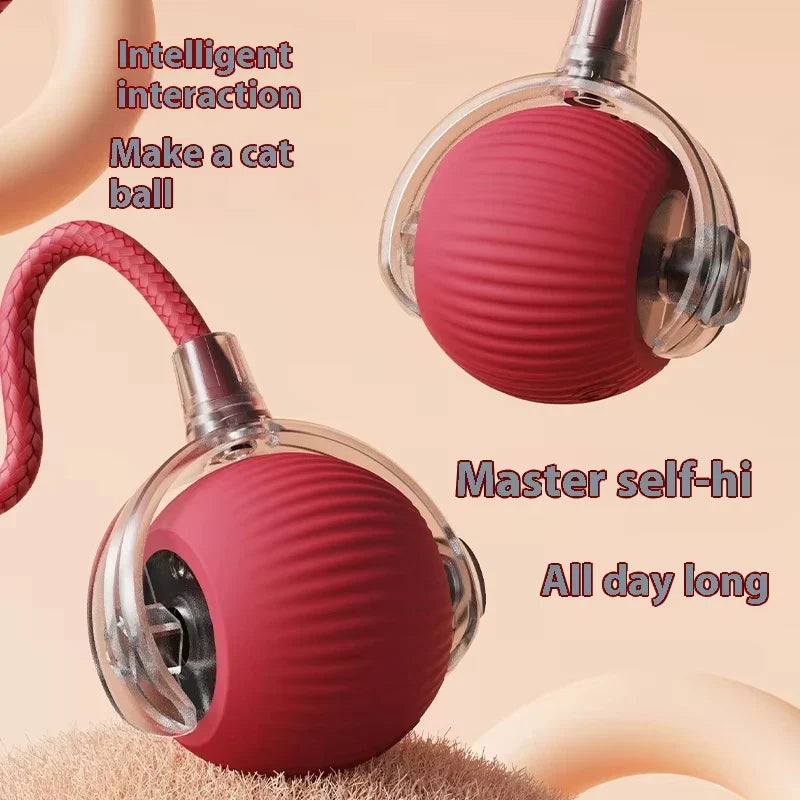 HKM-455763 Interactive Electric Cat Toy Ball with Speedy Tail Movement for Engaging Playtime
