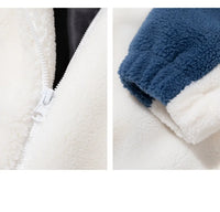 HKM-538131 Men's Lamb Fleece and Thick Cotton Stand Collar Puffer Jacket Winter Clothing for Men Finished Product Clothing