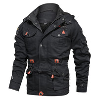 HKM-095187 Mens Winter Iacket Coat Quilted Jacket With Turtleneck Slim Fit and Warm Insulation Plush Standing Collar Men's Coats