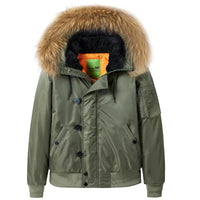 HKM-619475 Men's Flying Cotton Jacket Plus Size Sporty Workwear With Hood Collar Thick Baseball Zipper Winter Clothing Men's Coats