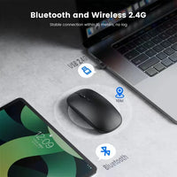 HKM-609299 Rechargeable Wireless RGB Gaming Mouse - Slim Silent Design for PC and Computer