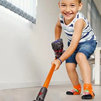 HKM-915667 3-in-1 Mini Plastic Vacuum Cleaner Toy Set for Kids - Pretend Play Household Appliance