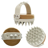 HKM-453459 Silicone Shower Brush with Massage Feature and Shampoo Dispenser for Dog Grooming