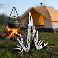 15 in 1 Custom Steel Tactical Outdoor Multi Functional Pliers Tool with Knife Screwdrivers EDC Multi Pliers for Camping Hiking