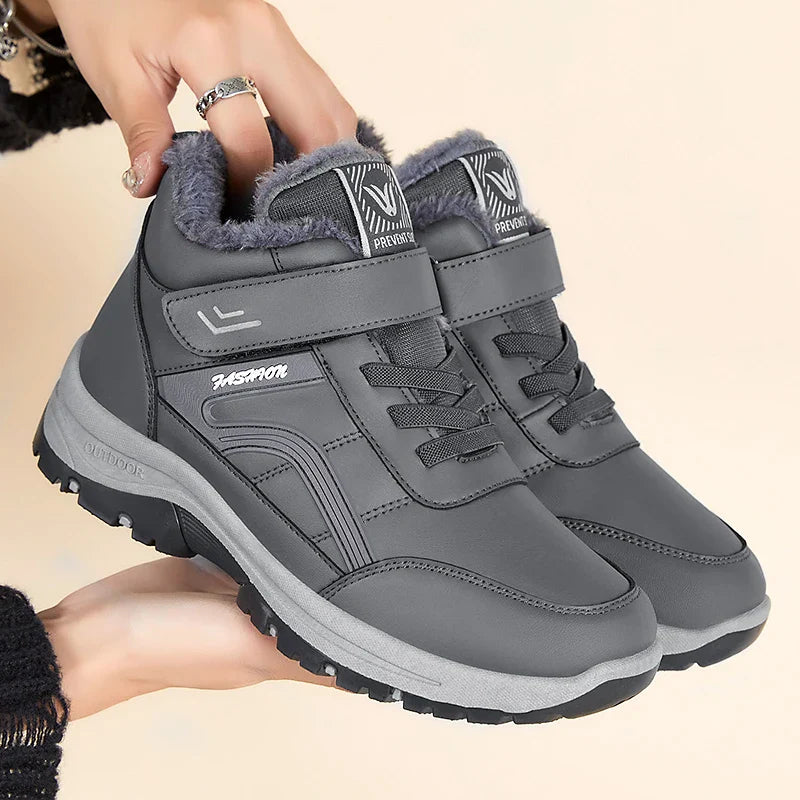 HKM-688467 BM-D-7latest Design Thick Inside Warm Walking Non-slip Waterproof Winter Warm Women's Casual Flat Boots