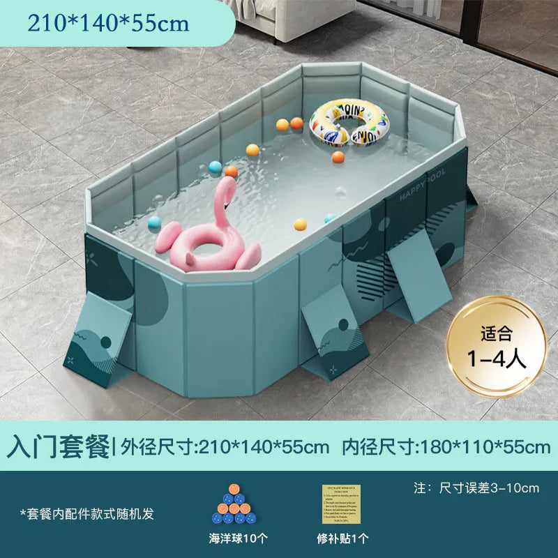 HKM-848339 Large Rectangular Above Ground Swimming Pool for Outdoor Use