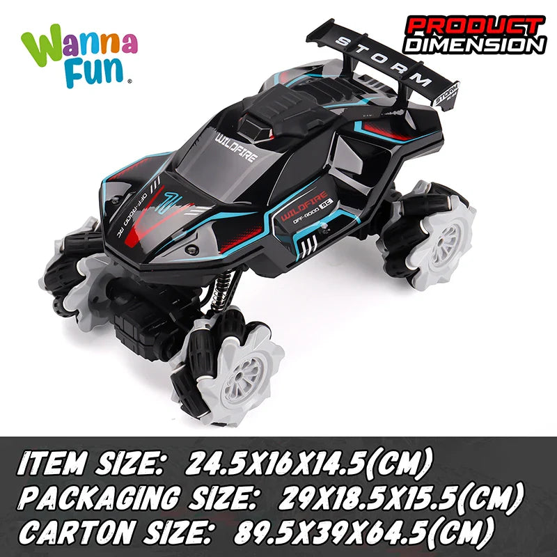 HKM-837779 Battery Operated 2.4GHz Off-Road RC Stunt Car for Kids with Lights and Music