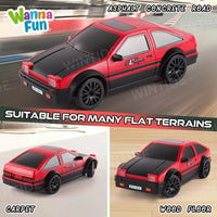 HKM-395987 1:24 Scale High Speed 4WD Drift Racing Toy Car with LED Lights and Remote Control - Kid-Friendly Design