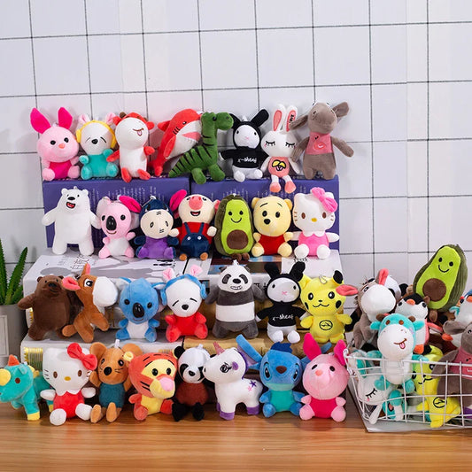 KTX-409427 Cute and Soft Mixed Plush Stuffed Animal Toys for Claw Machines (10-15cm)