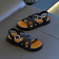HKM-493011 Summer New Girls' Sandals with Soft Non-Slip Bottom Hot Style Unique Textured Beach Sandals for Children