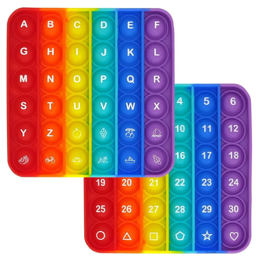 KTX-326611 Educational 2-in-1 Fidget Toy for Stress Relief and Learning Letters and Numbers