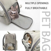 HKM-619603 Foldable Ventilated Cat Backpack Carrier for Travel, Hiking and Camping