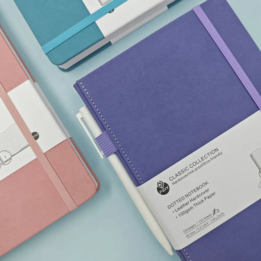 KTX-701715 Personalised A4 Leather Notebook Gift Set for Students