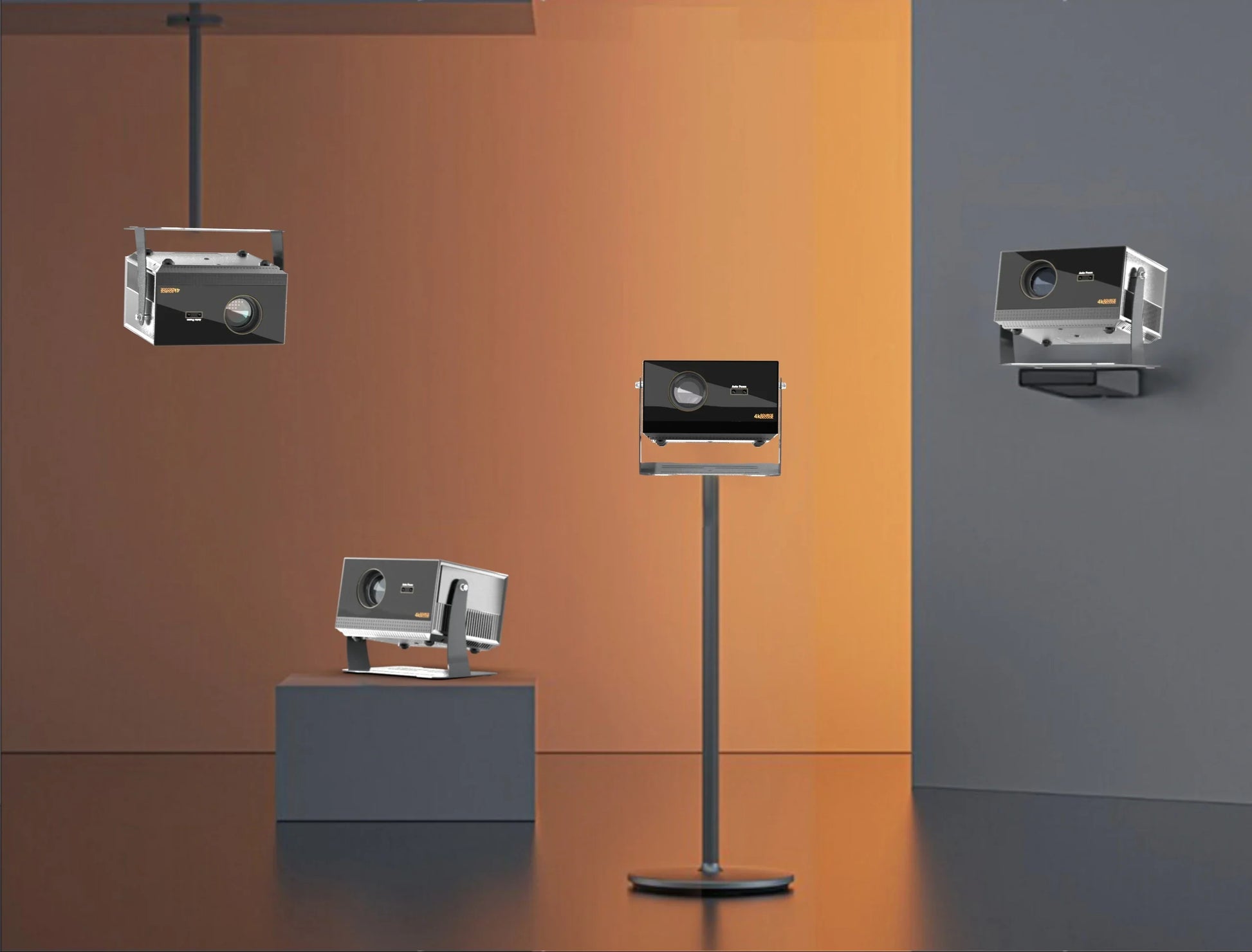 KTX-203667 Portable 1080P Full HD Home Theater Projector with Auto Focus and 5G WiFi Connectivity