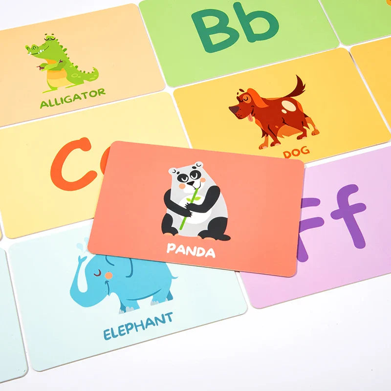 KTX-424915 3D Educational Literacy Flash Cards for Early English Learning in Children
